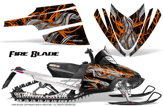 Arctic Cat M Series CrossFire Graphics Kit Fire Blade Orange Black 570x376 - Arctic Cat M Series Crossfire Graphics