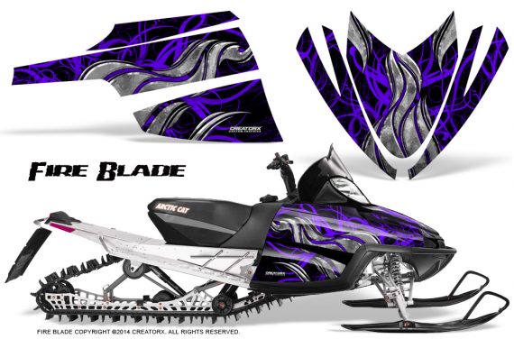Arctic Cat M Series CrossFire Graphics Kit Fire Blade Purple Black 570x376 - Arctic Cat M Series Crossfire Graphics