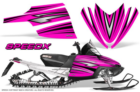 Arctic Cat M Series CrossFire Graphics Kit SpeedX Black Pink 570x376 - Arctic Cat M Series Crossfire Graphics