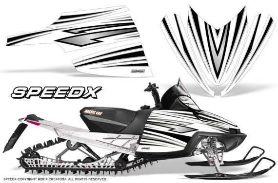 Arctic Cat M Series CrossFire Graphics Kit SpeedX Black White 570x376 - Arctic Cat M Series Crossfire Graphics