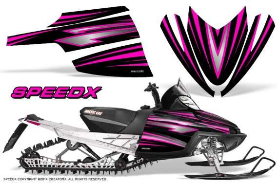 Arctic Cat M Series CrossFire Graphics Kit SpeedX Pink Black 570x376 - Arctic Cat M Series Crossfire Graphics