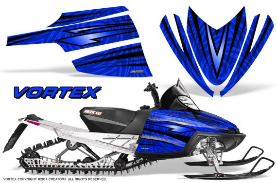 Arctic Cat M Series CrossFire Graphics Kit Vortex Black Blue 570x376 - Arctic Cat M Series Crossfire Graphics