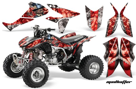 TRX 700XX graphics sticker kit 24 mil racing vinyl for Honda ATV #3333 Red 
