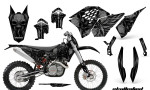 KTM C5 CreatorX Graphics Kit Skullcified Black NP Rims BB 150x90 - KTM C5 SX/SX-F 125-525 07-10 / XC 125-525 08-10 / XCW 200-530 2011 / XCFW 250 2011 / EXC 125-530 08-11 Graphics