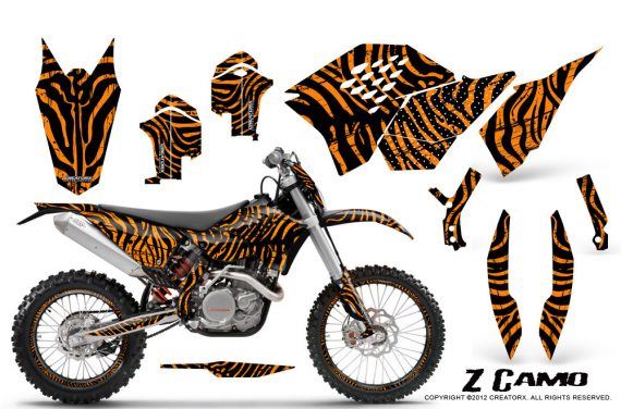 KTM C5 CreatorX Graphics Kit ZCamo Orange NP Rims 570x376 - KTM C5 SX/SX-F 125-525 07-10 / XC 125-525 08-10 / XCW 200-530 2011 / XCFW 250 2011 / EXC 125-530 08-11 Graphics