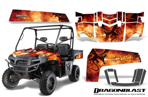 Polaris Ranger XP 2010 2014 Graphics Kit Dragonblast 570x376 - Polaris Ranger XP 500 800 900D 4x4 EFI 2010-2014 Graphics