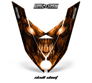 Ski Doo Rev XP Hood CreatorX Graphics Kit Skull Chief Orange 320x288 - Ski-Doo Rev XP Hood Graphics