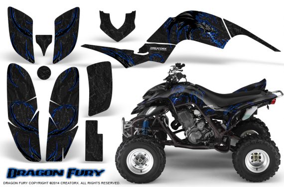Yamaha Raptor 660 CreatorX Graphics Kit Dragon Fury Blue Black 570x376 - Yamaha Raptor 660 Graphics