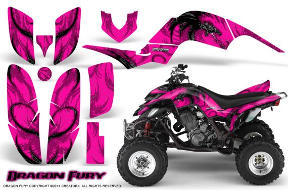 Yamaha Raptor 660 CreatorX Graphics Kit Dragon Fury Pink Pink 570x376 - Yamaha Raptor 660 Graphics