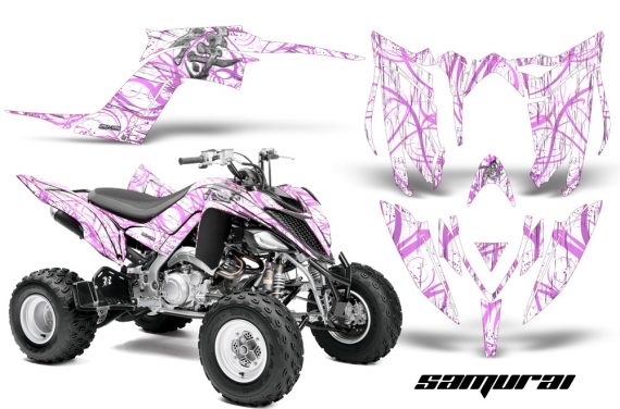 Yamaha Raptor YFM700R 2013 CreatorX Graphics Kit Samurai PinkLite White 570x376 - Yamaha Raptor 700 2013-2018 Graphics