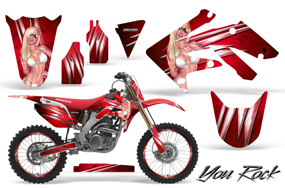 Red Graphics Kit for Honda CRF250R CRF 250R Twitch Series 2004-2009