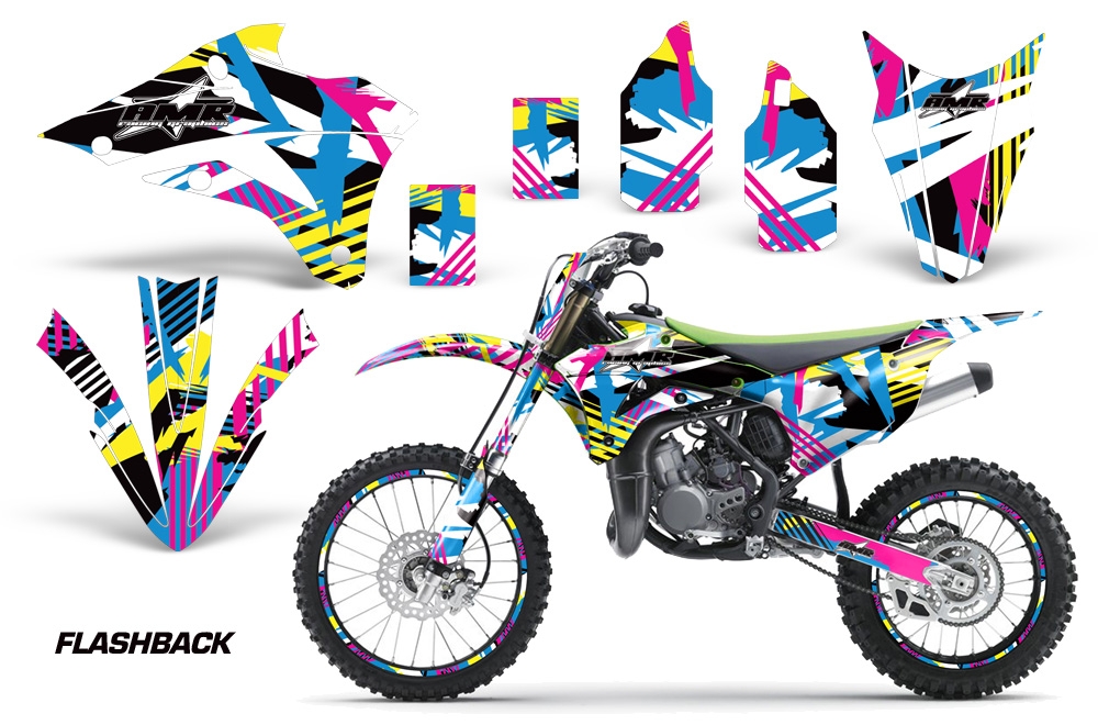 Kawasaki kx 85 kx 100 2014-2018 decal sticker graphic kit.