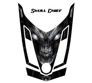 Ski-Doo-Rev-XR-CreatorX-Hood-Graphics-Kit-Skull-Chief-Silver
