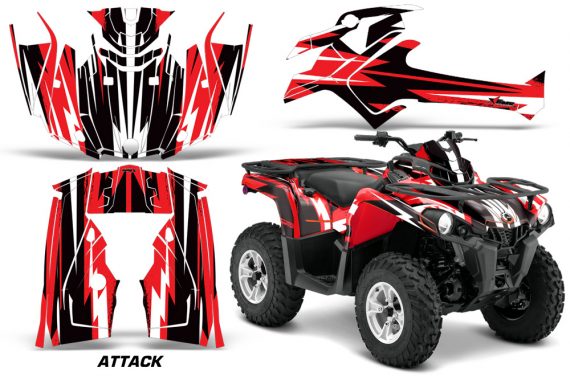 Enjoy Mfg Can Am Outlander Max Seat Cover – Black With Red Logo – Gripper Style #292
