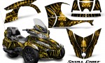 Can Am Spyder RT S 2014 2016 Full Trim Skull Chief Yellow 150x90 - Can-Am Spyder RTS 2014-2019 Graphics with Trim Kit