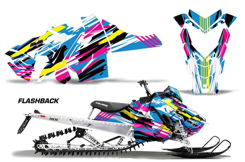 CreatorX Graphics Kit Decals Stickers for Yamaha Fx Nytro Snowmobile Sled Samurai Black Pink