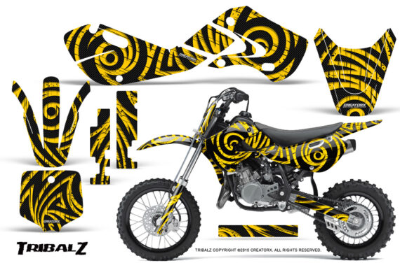 Suzuki-DRZ-110-2003-2013-CreatorX-Graphics-Kit-TribalZ-Yellow