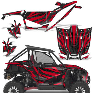 Honda 2019 Talon 1000X Graphic Kit Vinyl Decal Deco Zooted Red BlackBG 320x320 - Honda Talon 1000X 2019 2 Door UTV Graphics
